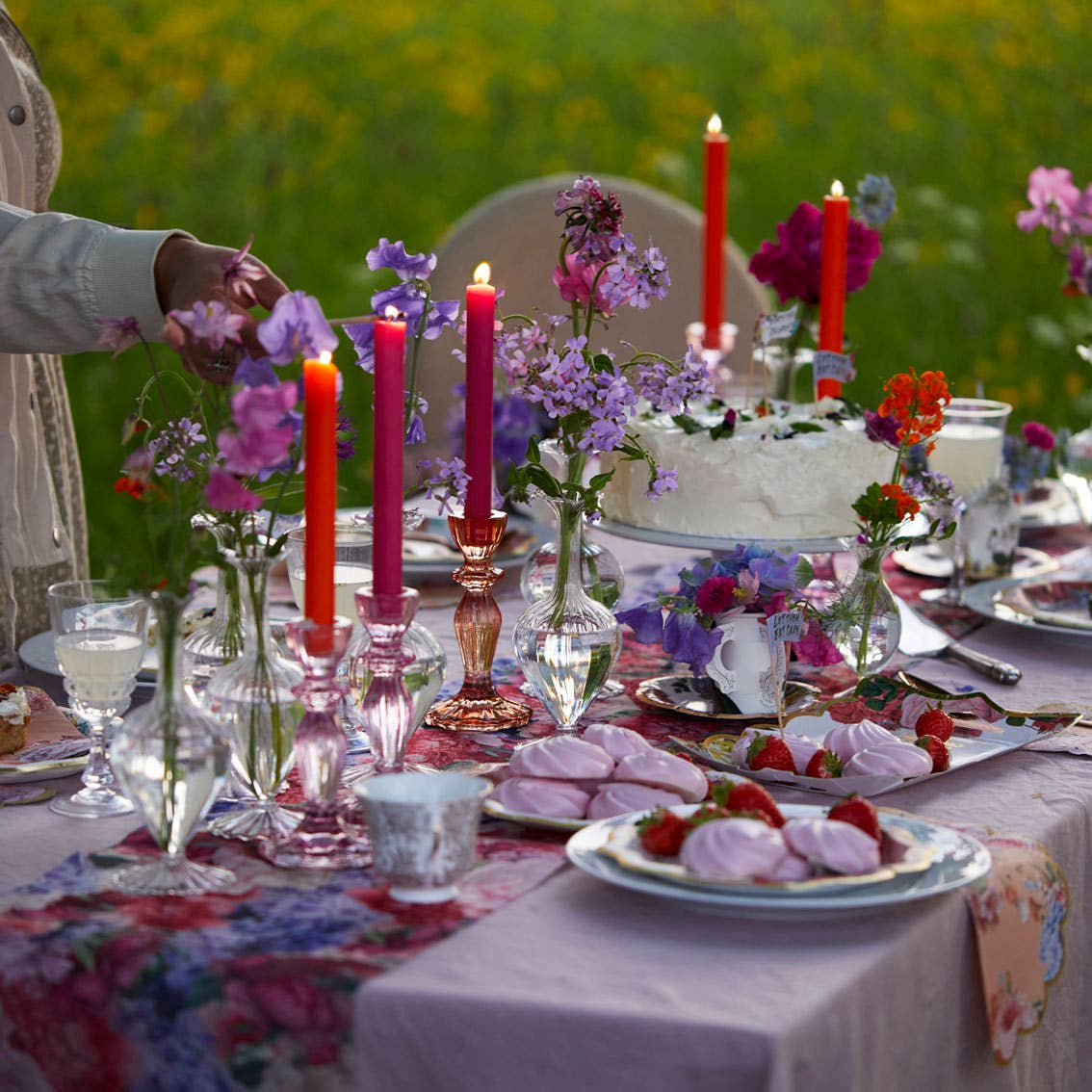 Inner Orange and Pink Dinner Candles Sold Per Piece