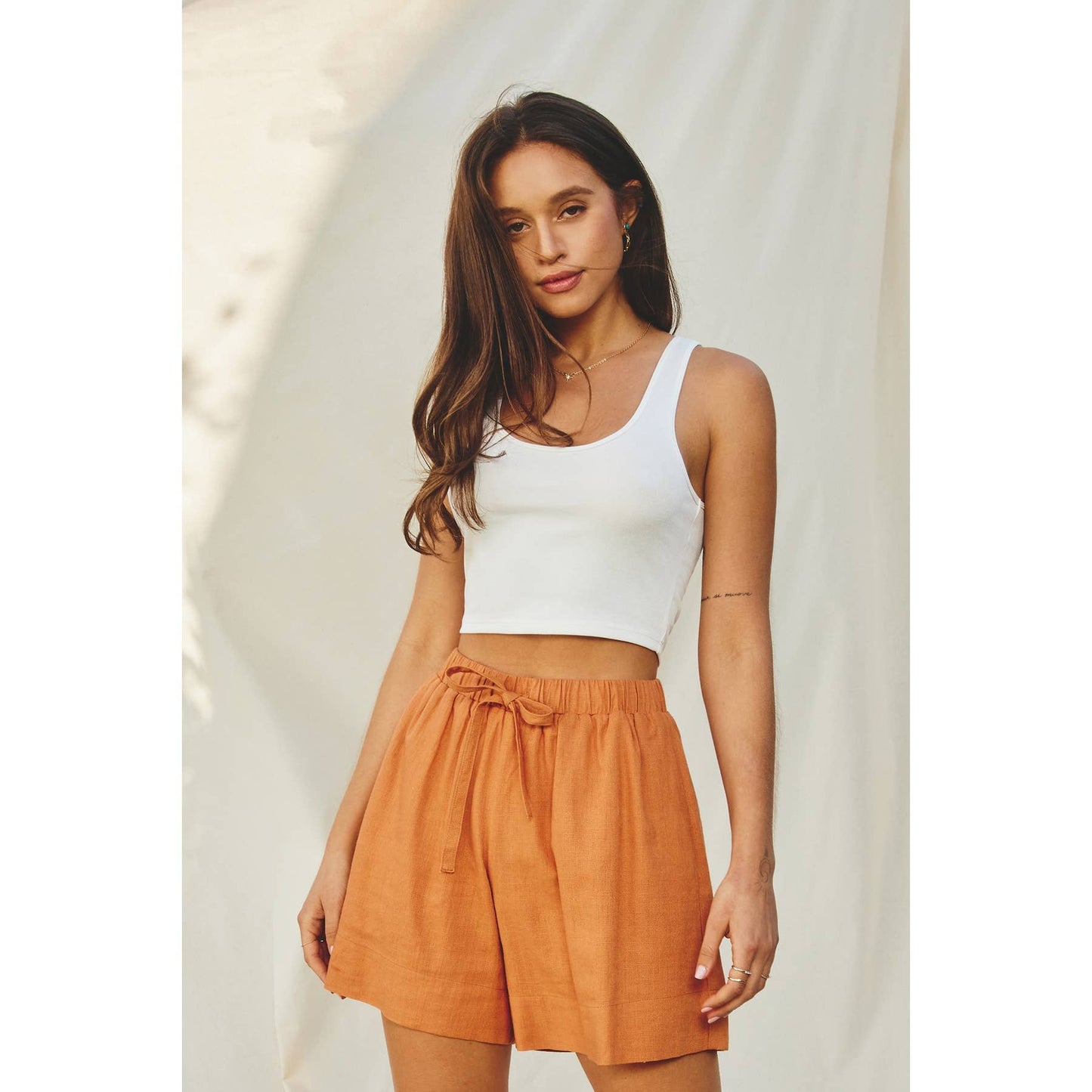 Double Scoop Tank Top: IVORY