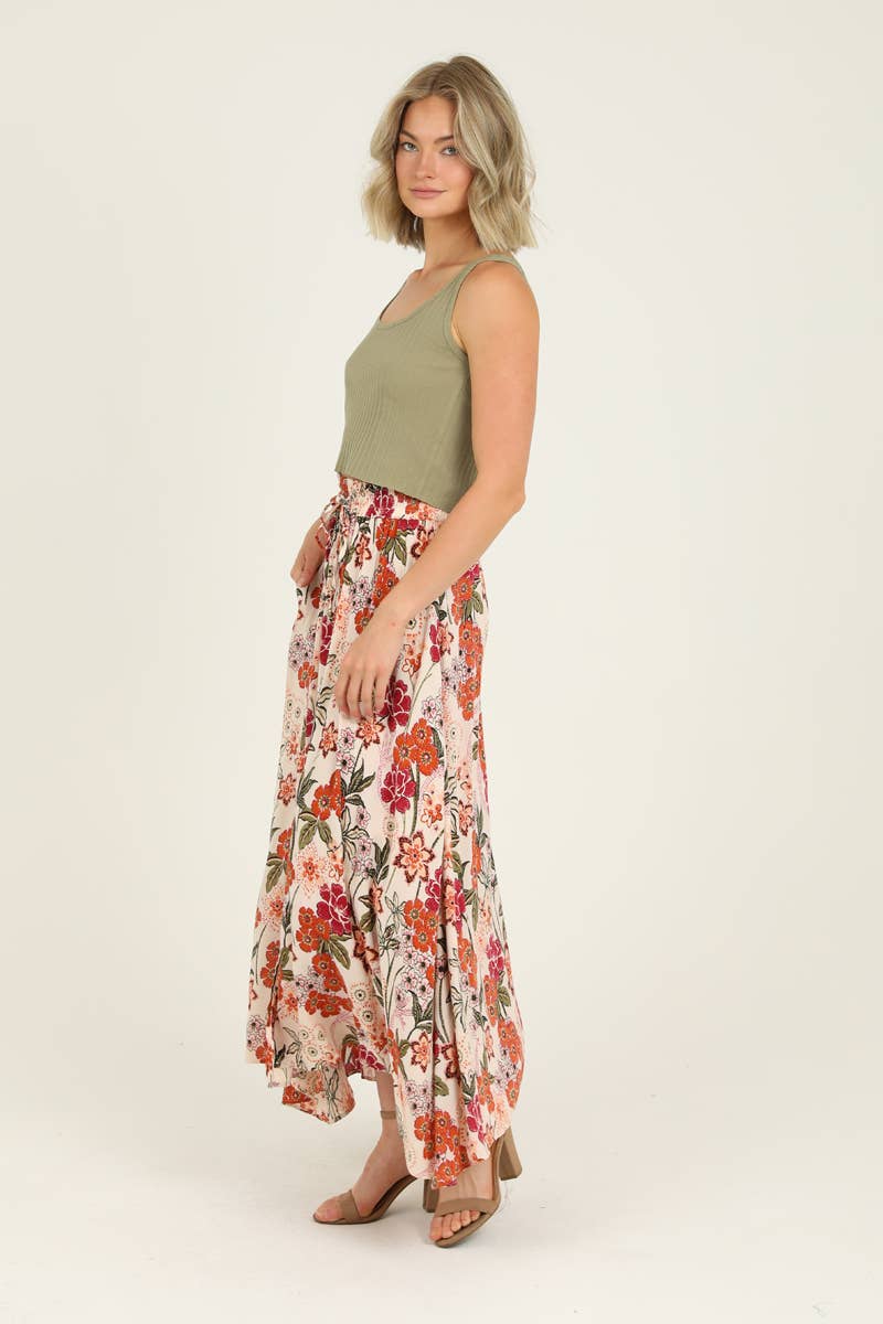 Garden Party - A LINE MAXI SKIRT WITH CENTER SLIT