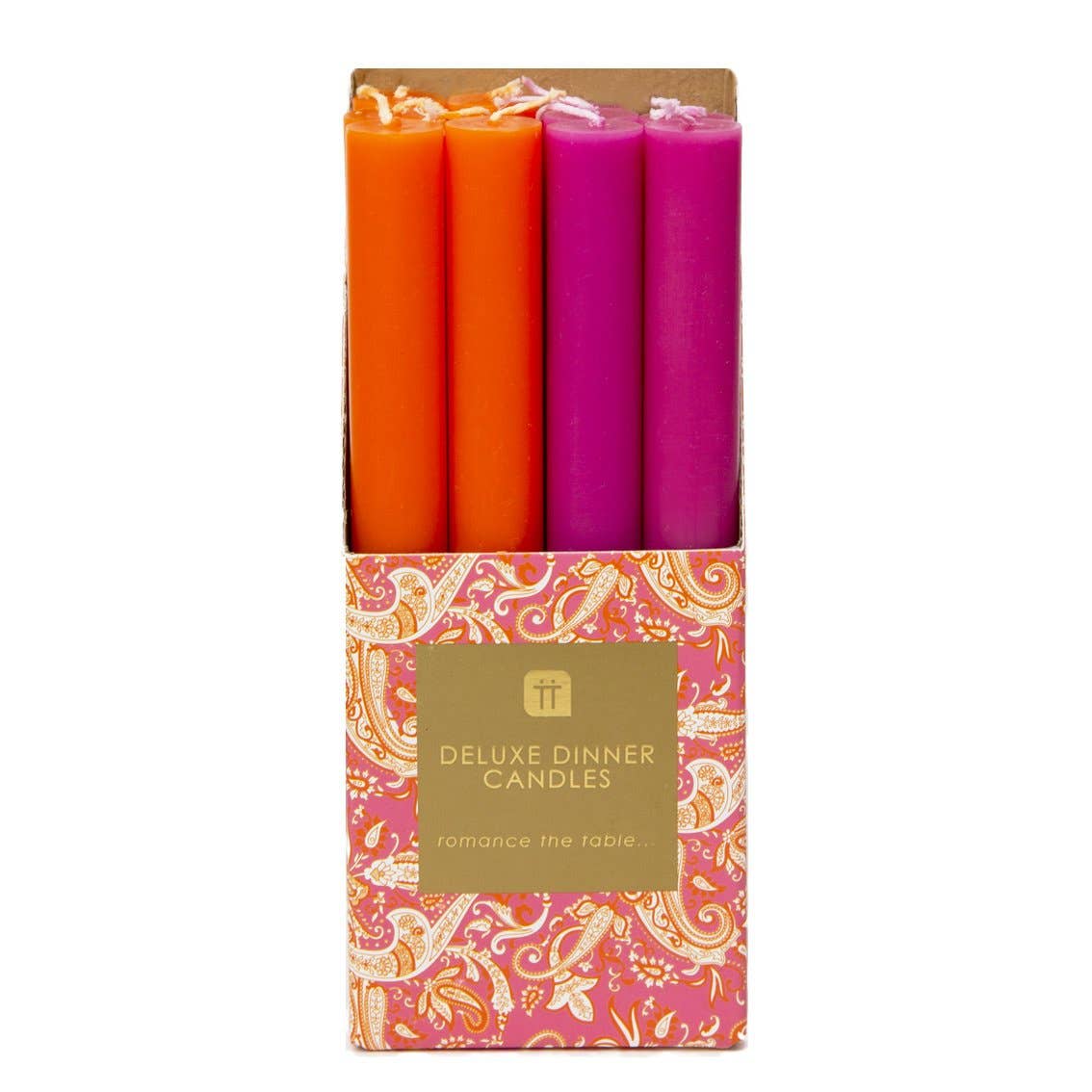 Inner Orange and Pink Dinner Candles Sold Per Piece