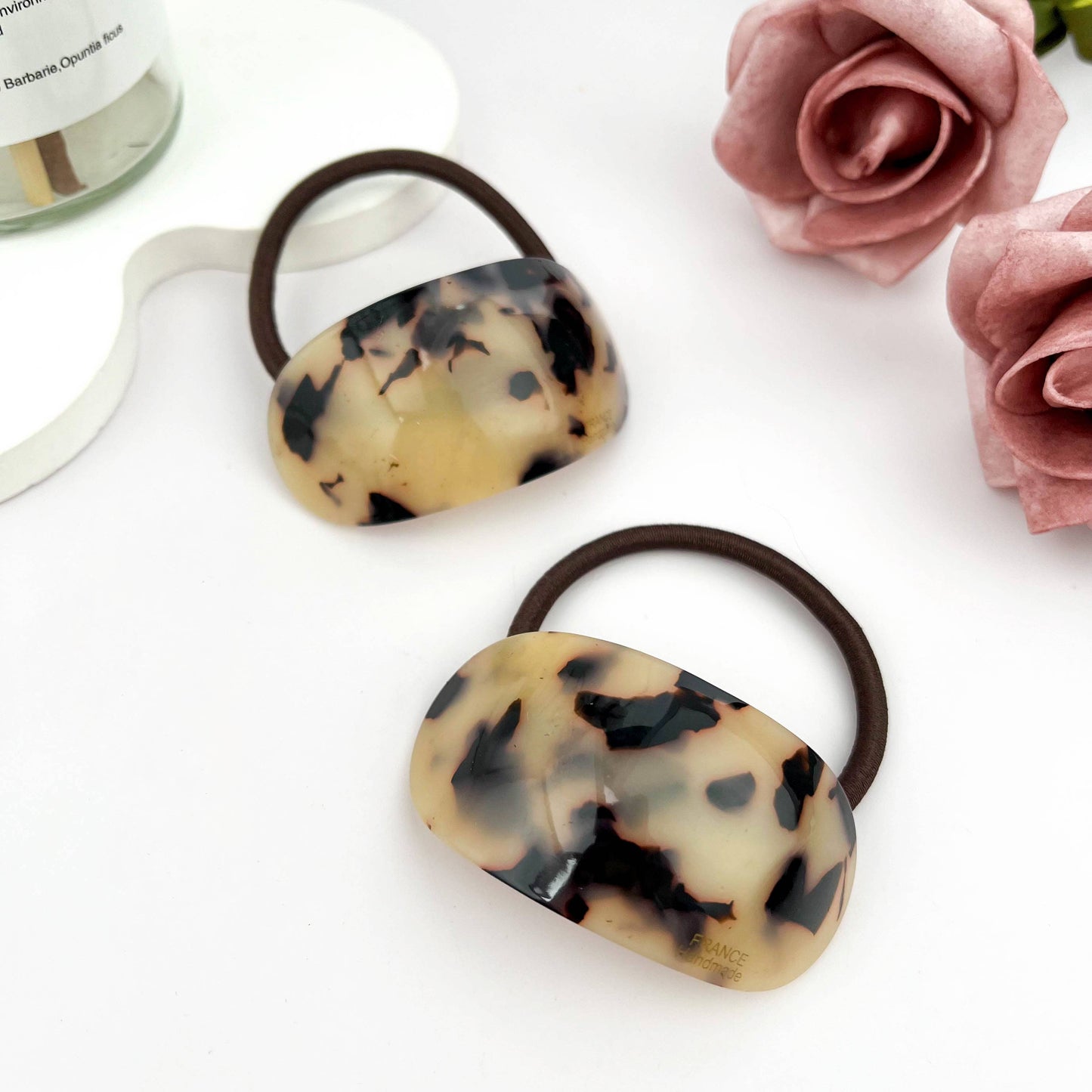 Oval Acetate Hair Tie – Trendy INS Fashion Hair Elastic: F