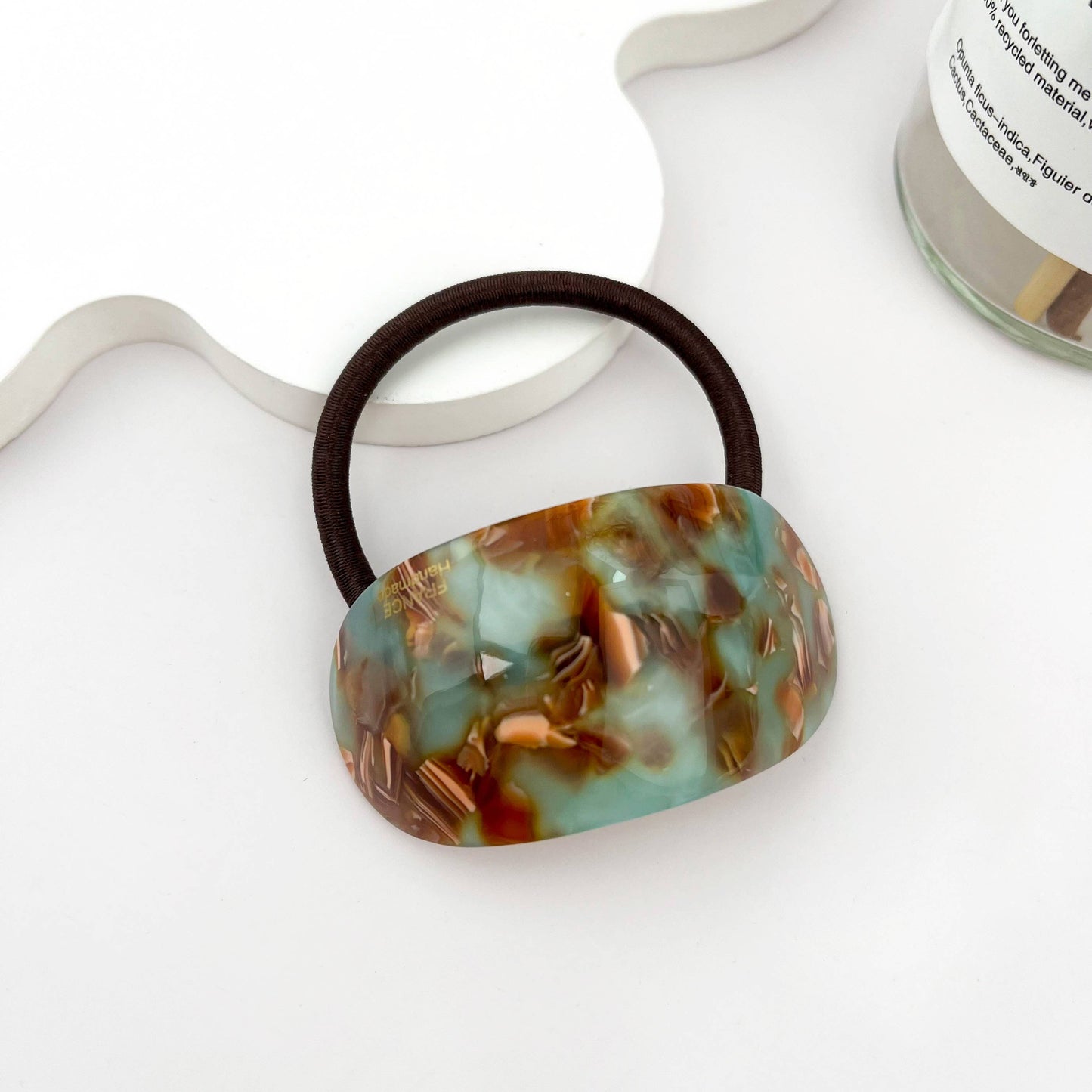 Oval Acetate Hair Tie – Trendy INS Fashion Hair Elastic: F