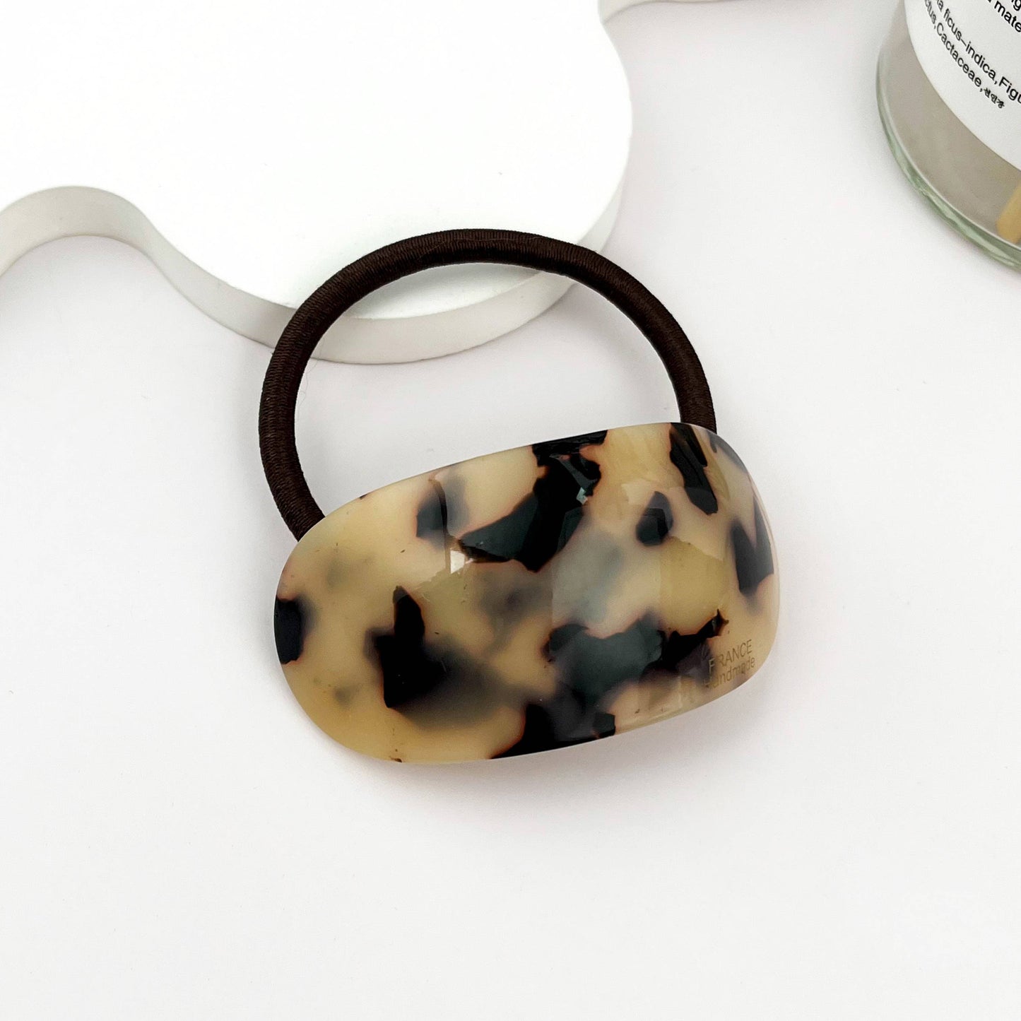 Oval Acetate Hair Tie – Trendy INS Fashion Hair Elastic: F