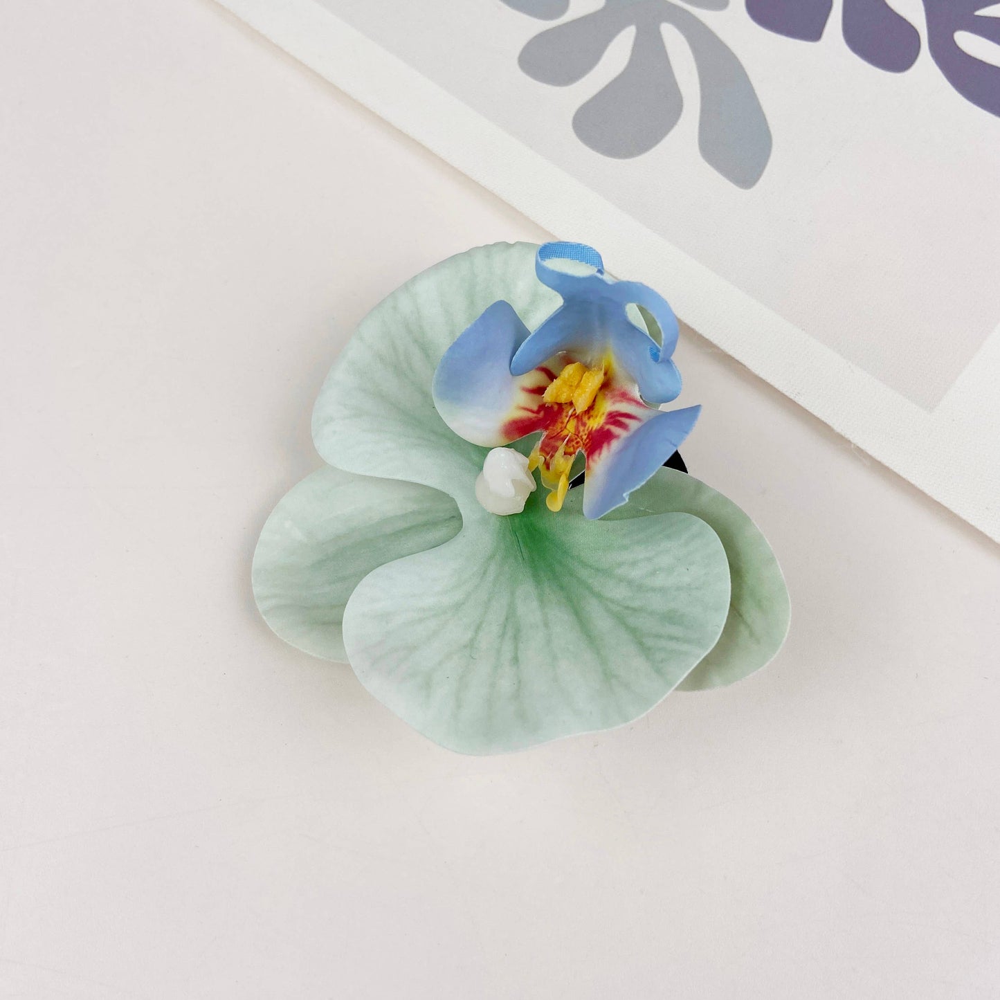 Phalaenopsis Spring Hair Clips: Light Blue