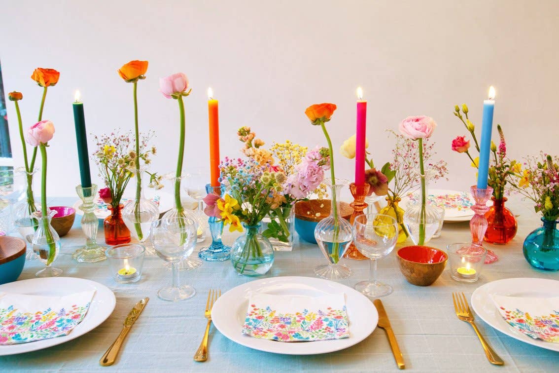 Inner Orange and Pink Dinner Candles Sold Per Piece