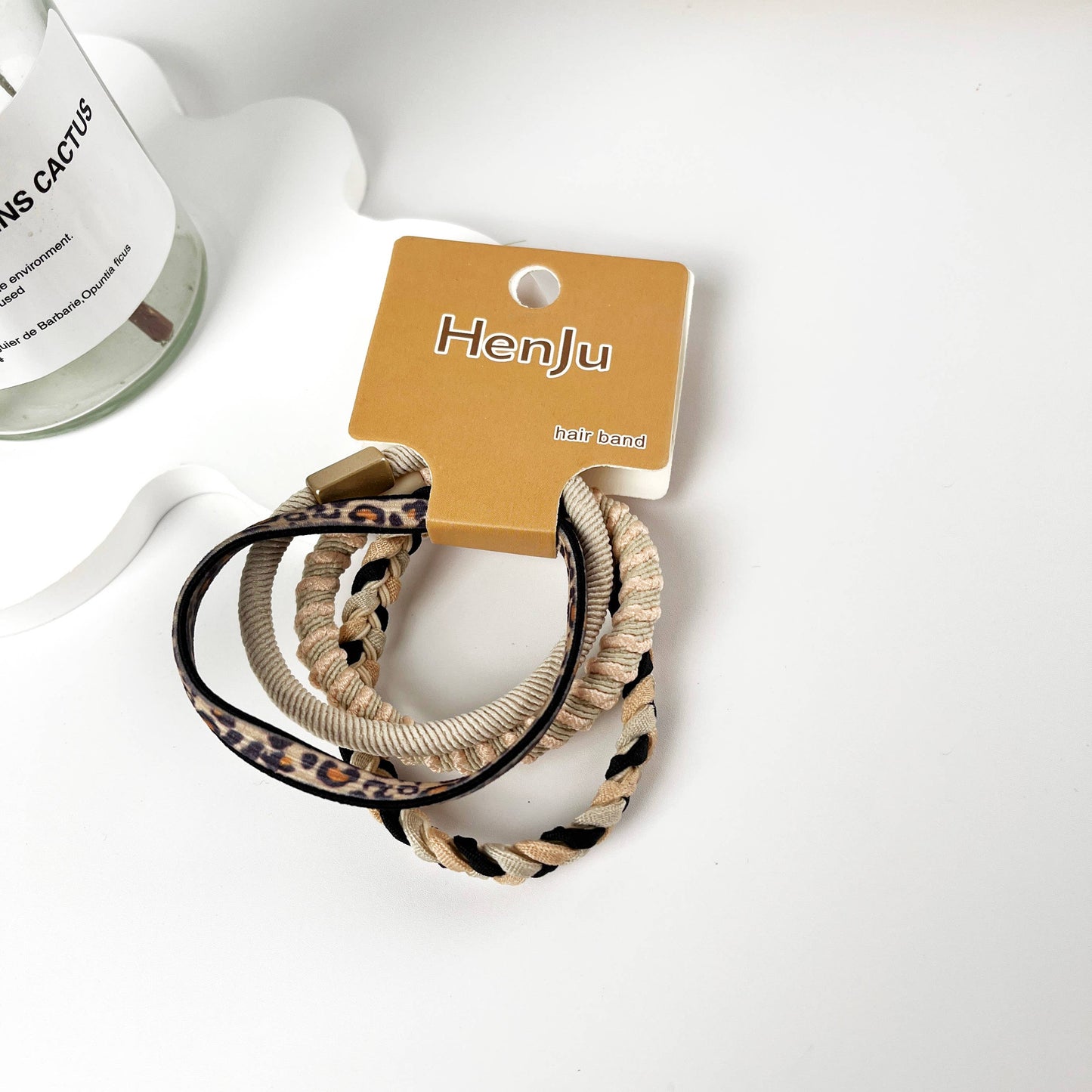 4pcs of set braided high elastic hair ties