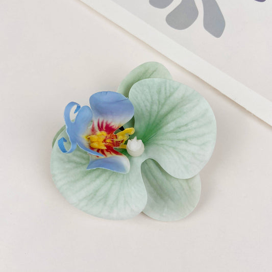Phalaenopsis Spring Hair Clips: Light Blue