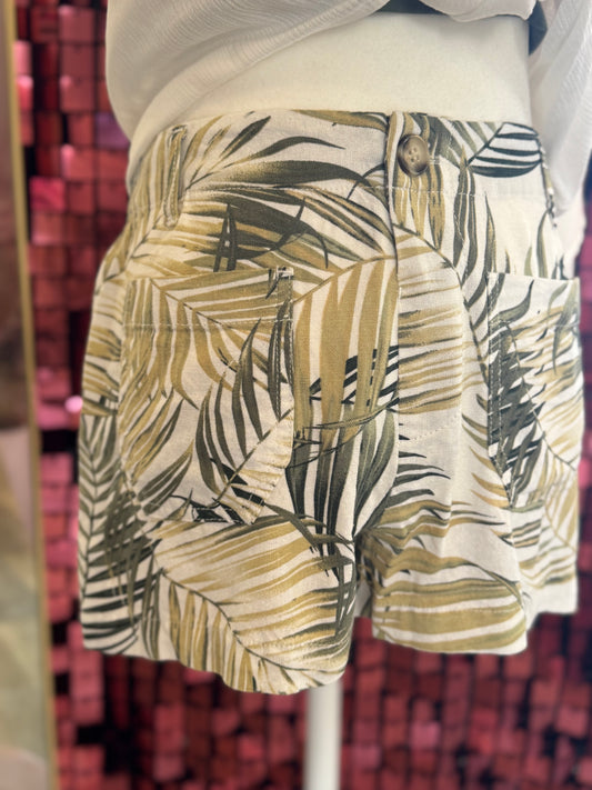 Palm Haven Linen Shorts