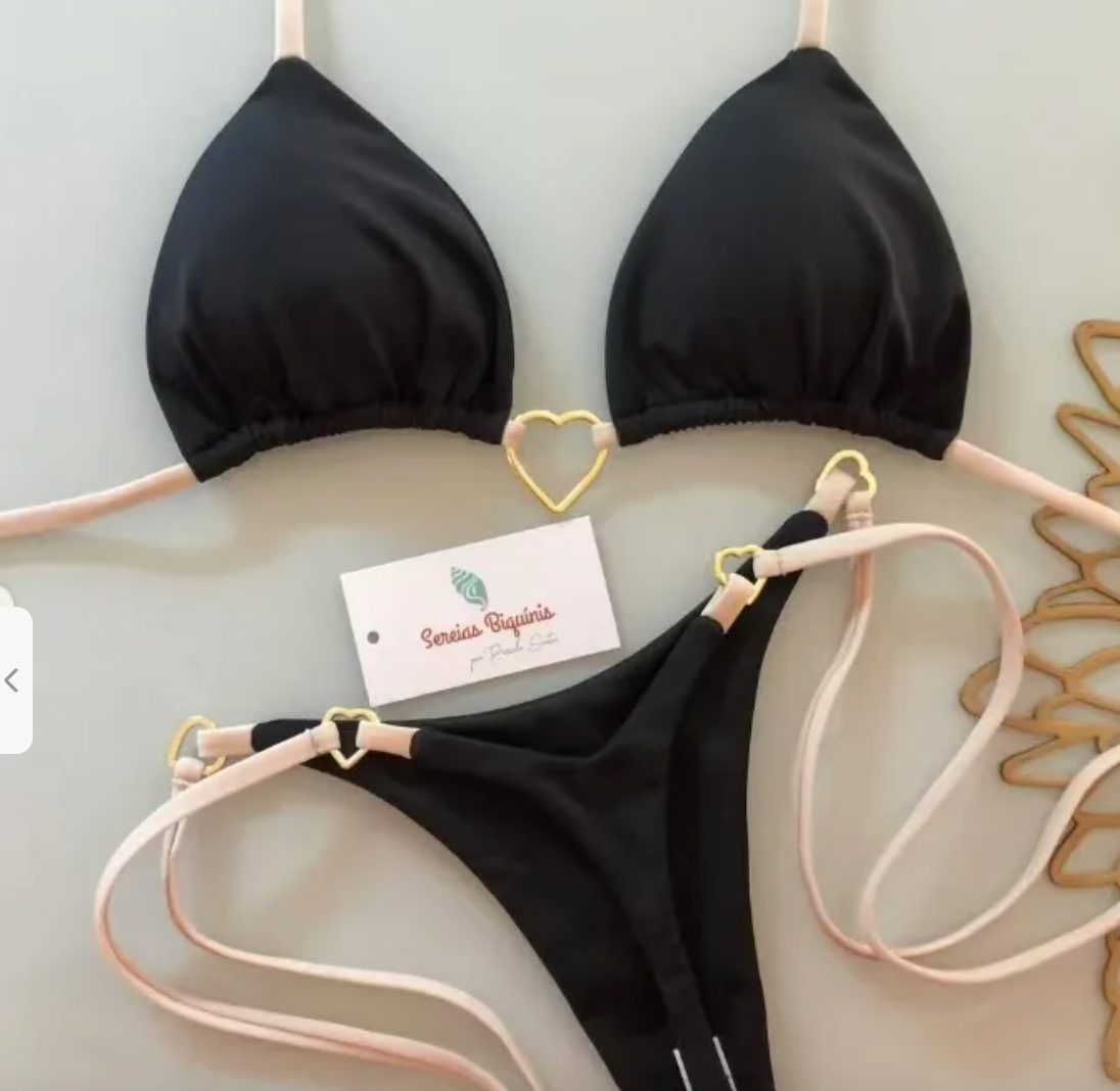 Black Heart Bikini