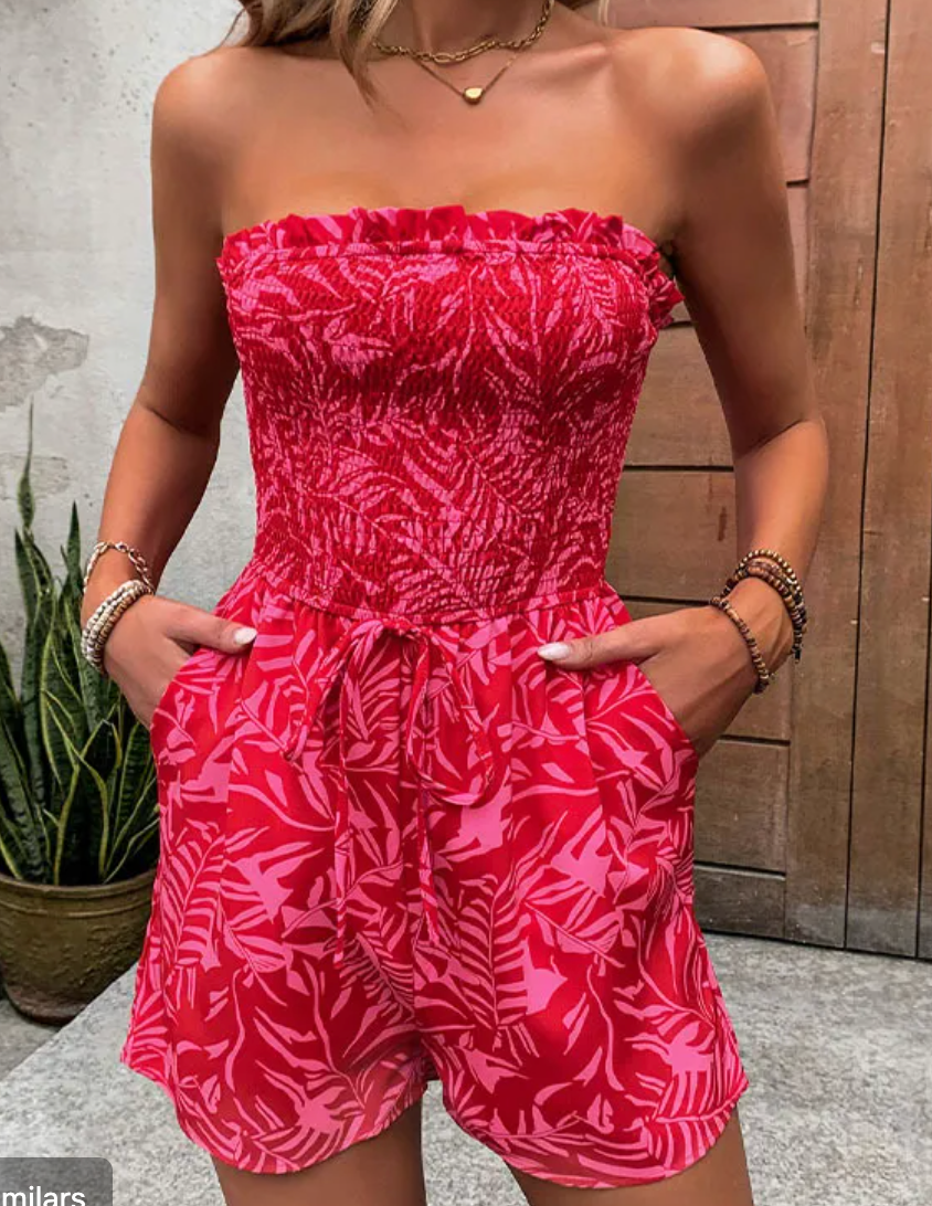 Hot Tropic Romper - PINK