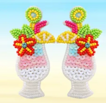 Pina Colada Beaded Earring