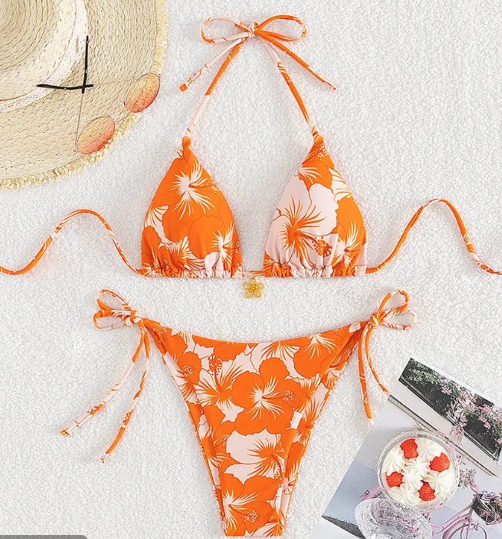 Orange Crush Tropical Bikini