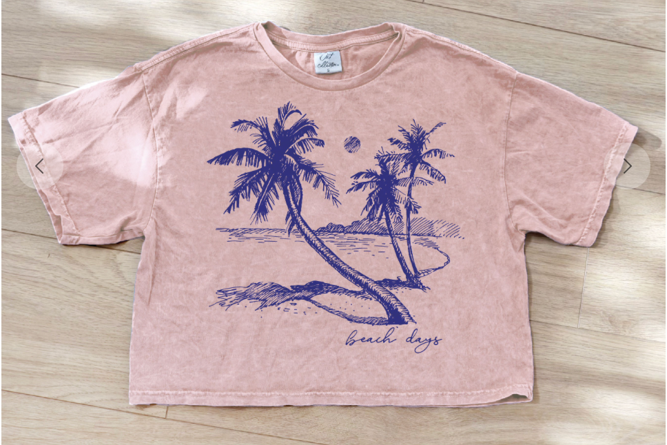 Beach Days - Soft Pink Mineral Tee