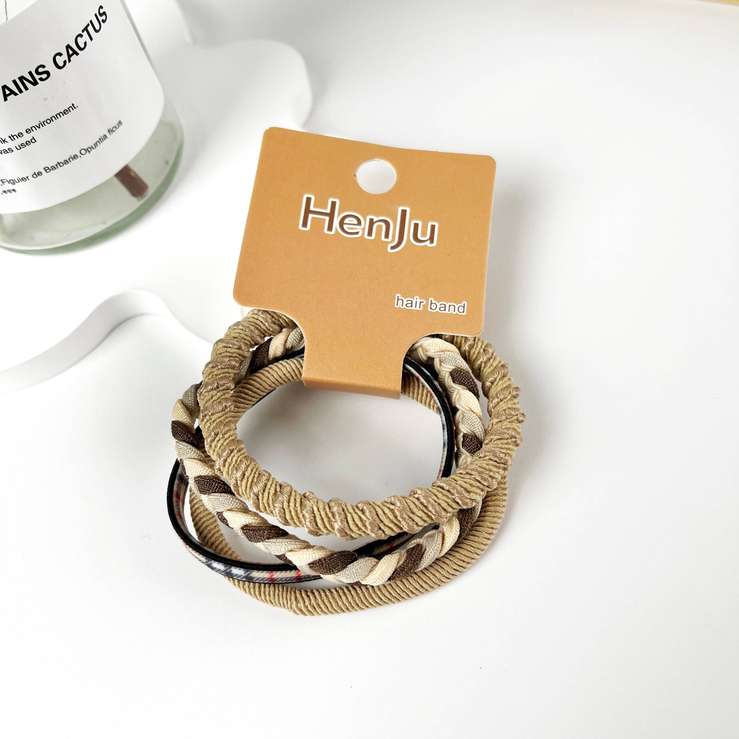 4pcs of set braided high elastic hair ties