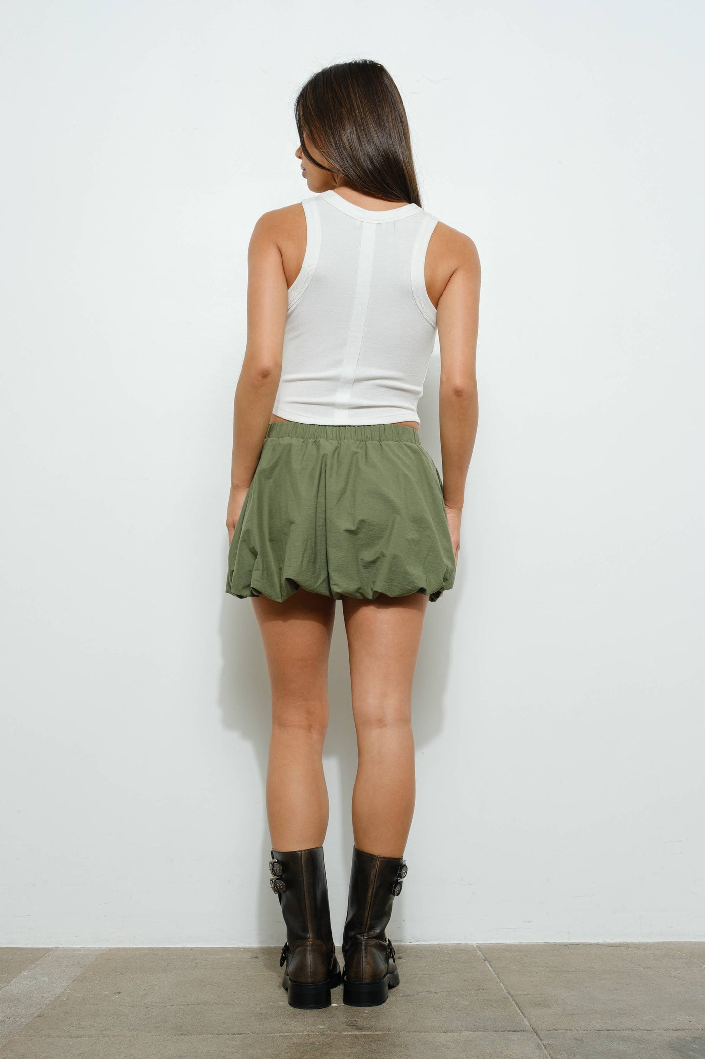 SHELL EMBROIDERY TANK: IVORY
