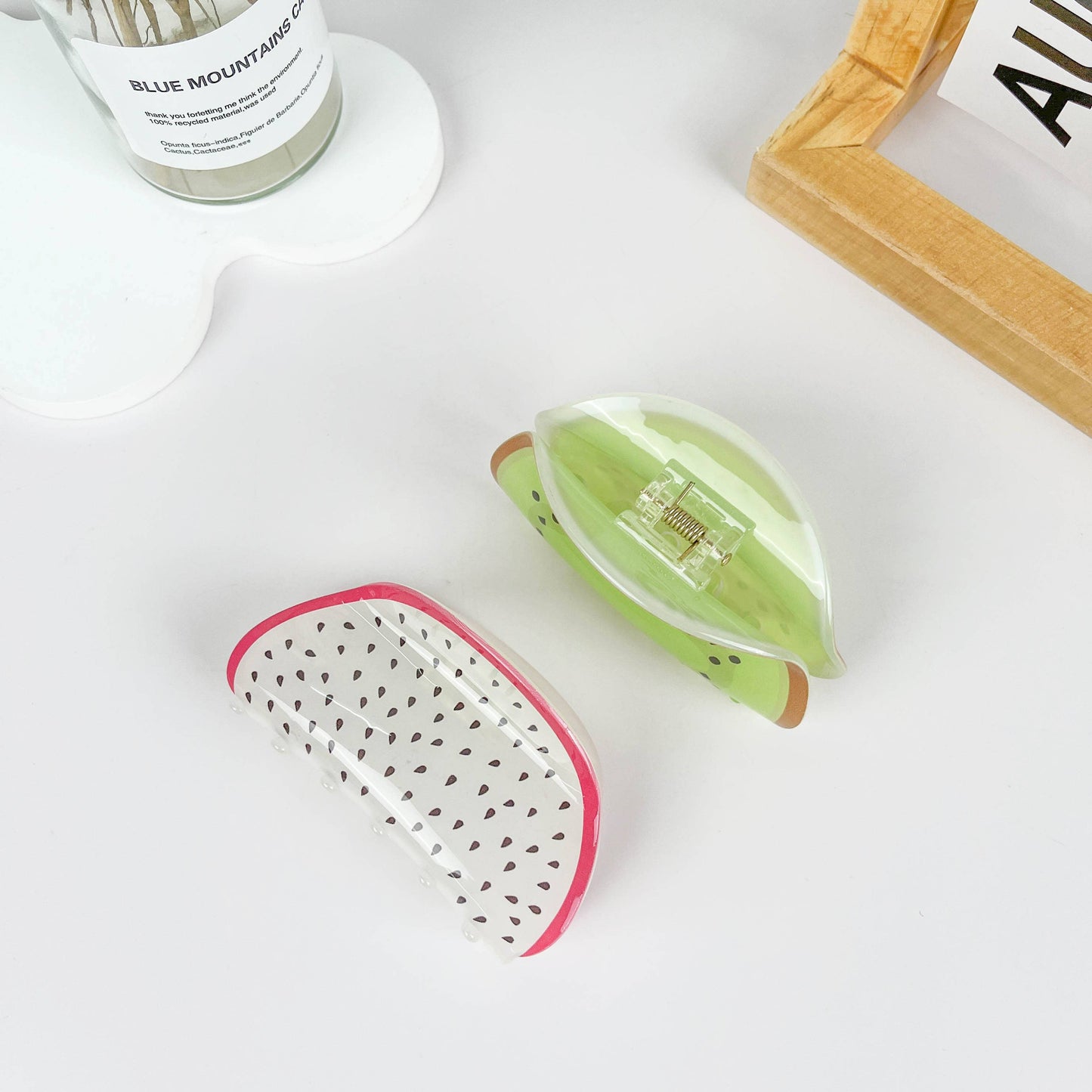 Fruit Pitaya and Kiwi Hair Claw Clips: A