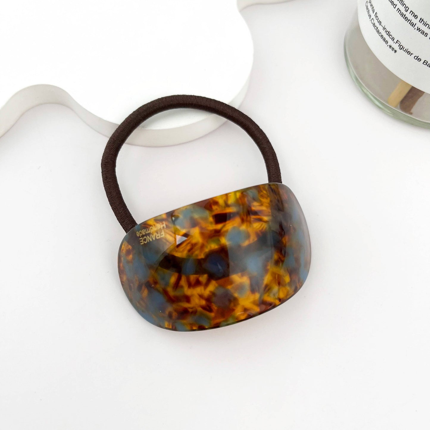Oval Acetate Hair Tie – Trendy INS Fashion Hair Elastic: F