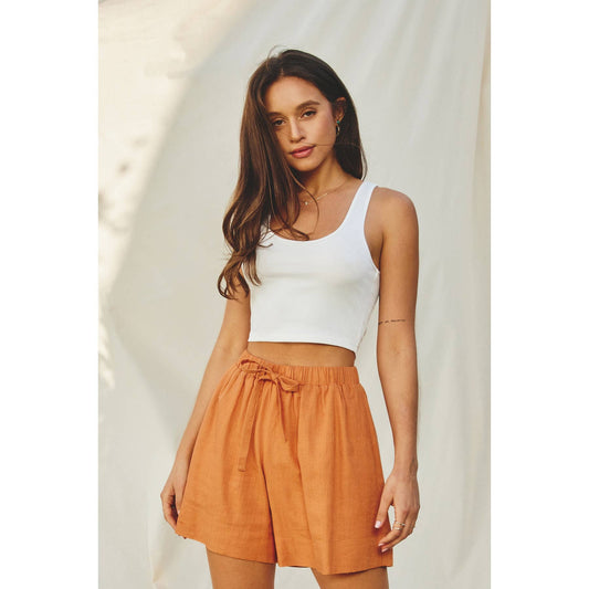 Double Scoop Tank Top: IVORY