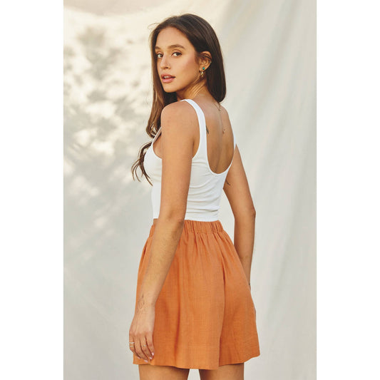 Double Scoop Tank Top: IVORY