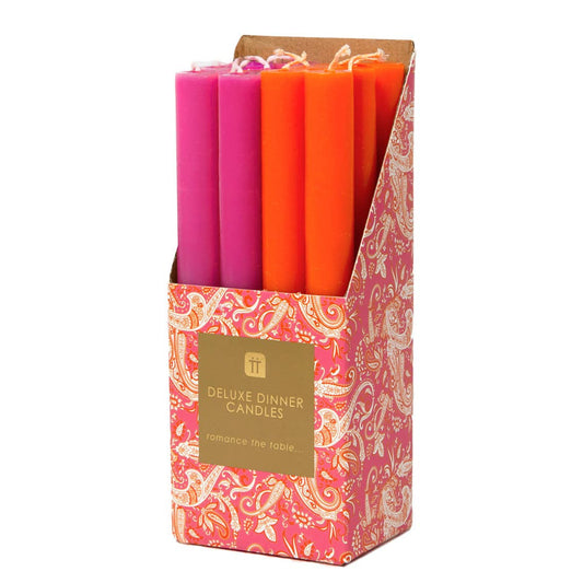 Inner Orange and Pink Dinner Candles Sold Per Piece
