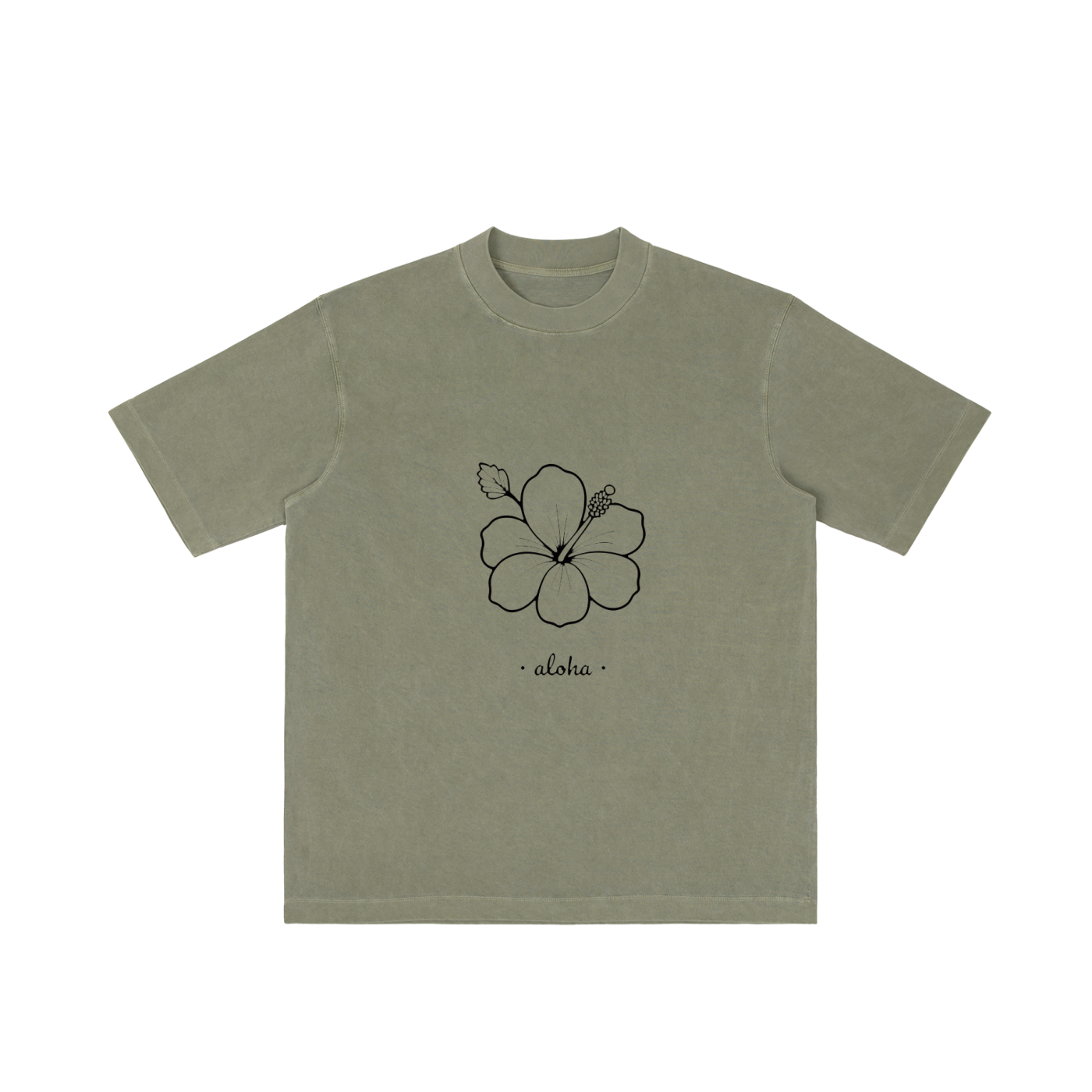 ALOHA Vintage Wash Drop Shoulder T-shirt