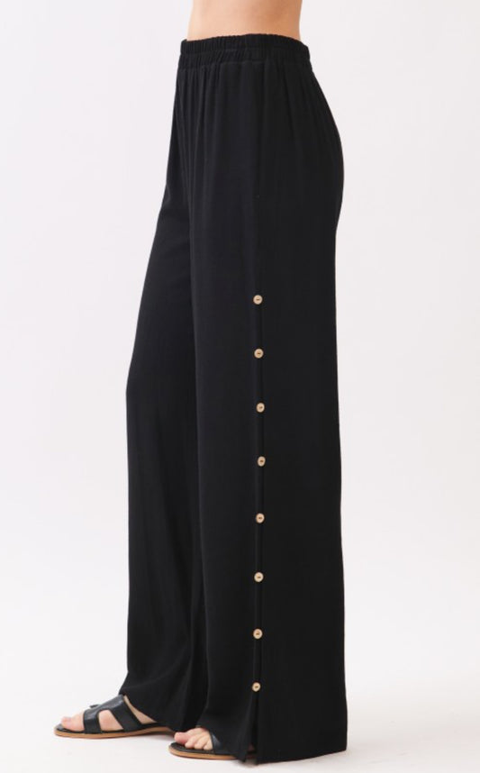 Shoreline Linen Blend Pants - Black