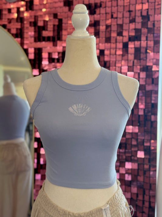 Seashell Baby Tank - Blue