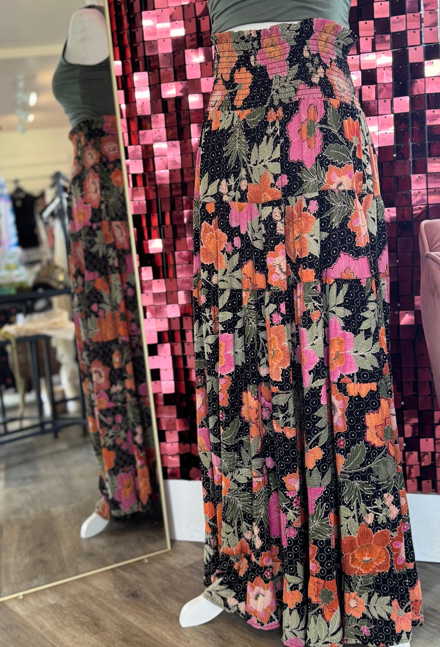 Midnight Garden - Maxi Skirt