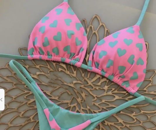 Blue Heart Bikini