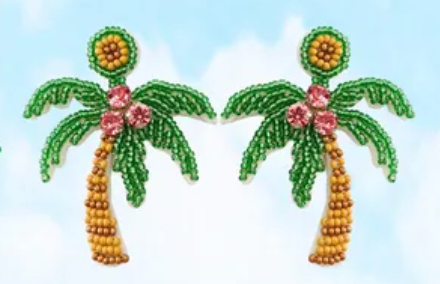 Tropicana Tree Beaded Earrings