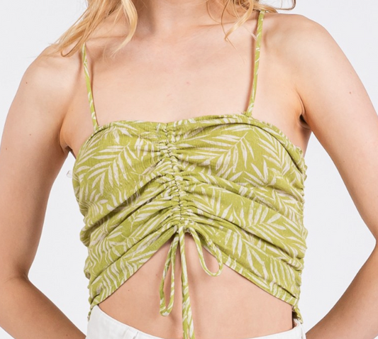 Tropical Printed Gauze Top