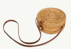 Circle Rattan Purse