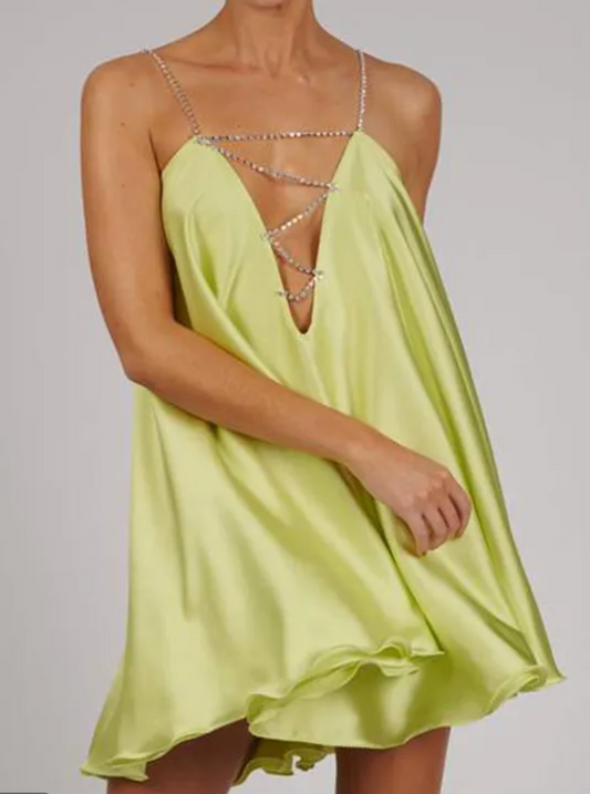 Sparkle Chain Bubble Mini Dress