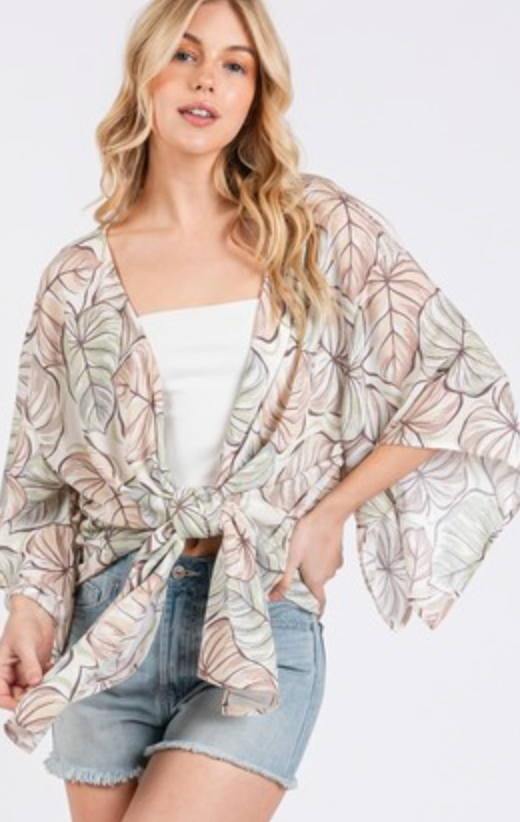 Print Kimono Cardigan