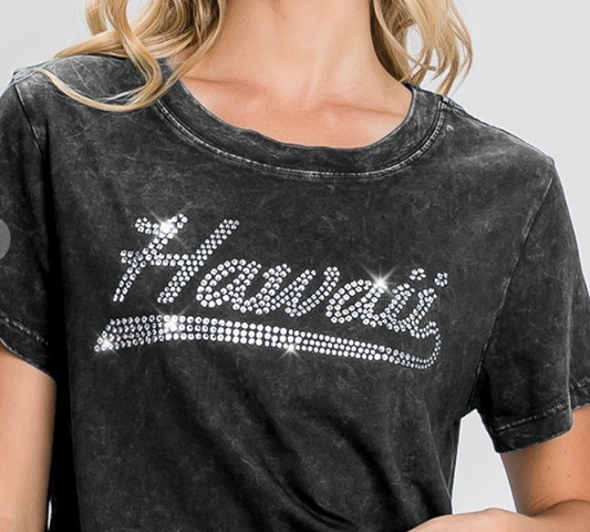 Black Sand Bling Crop Top