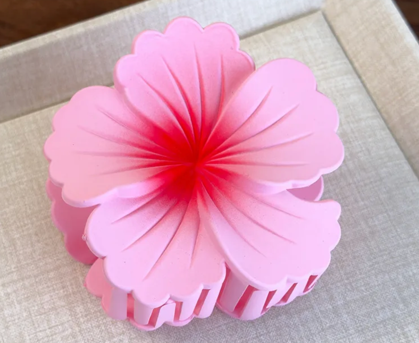 Pink Hibiscus Claw Clip