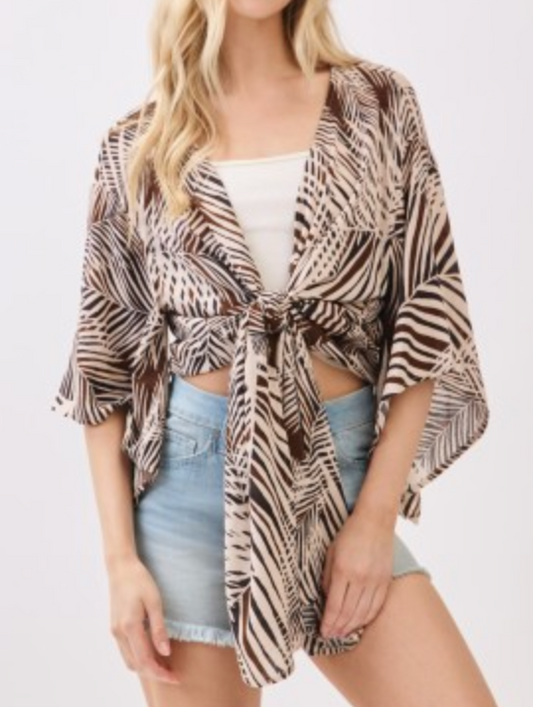 Midnight Palms Kimono