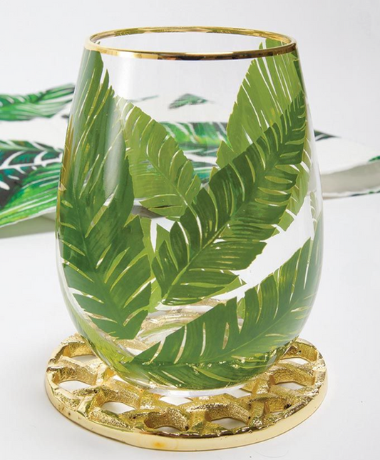 Palm Stemless Wine Glass