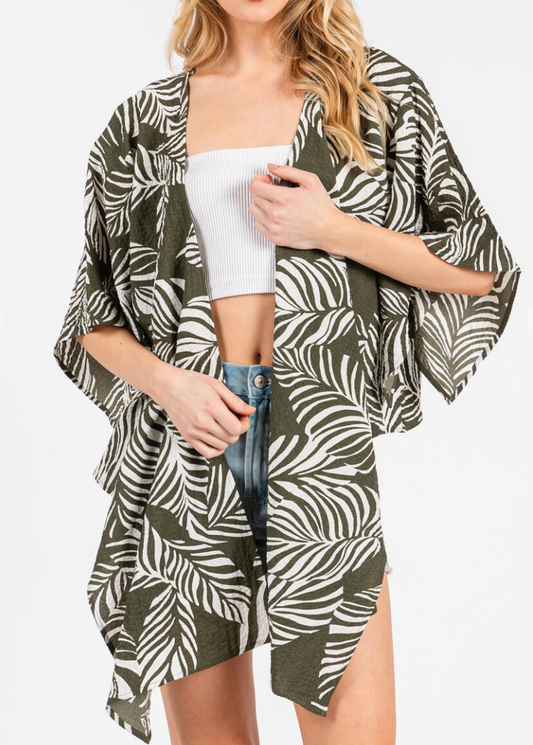 In The Palms Kimono - Olive