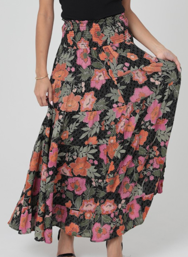 Midnight Garden - Maxi Skirt