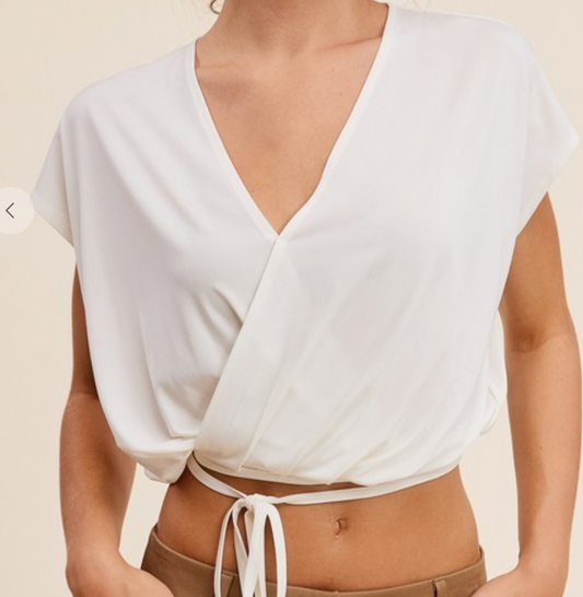 Barely There Sheer Tie Wrap Top