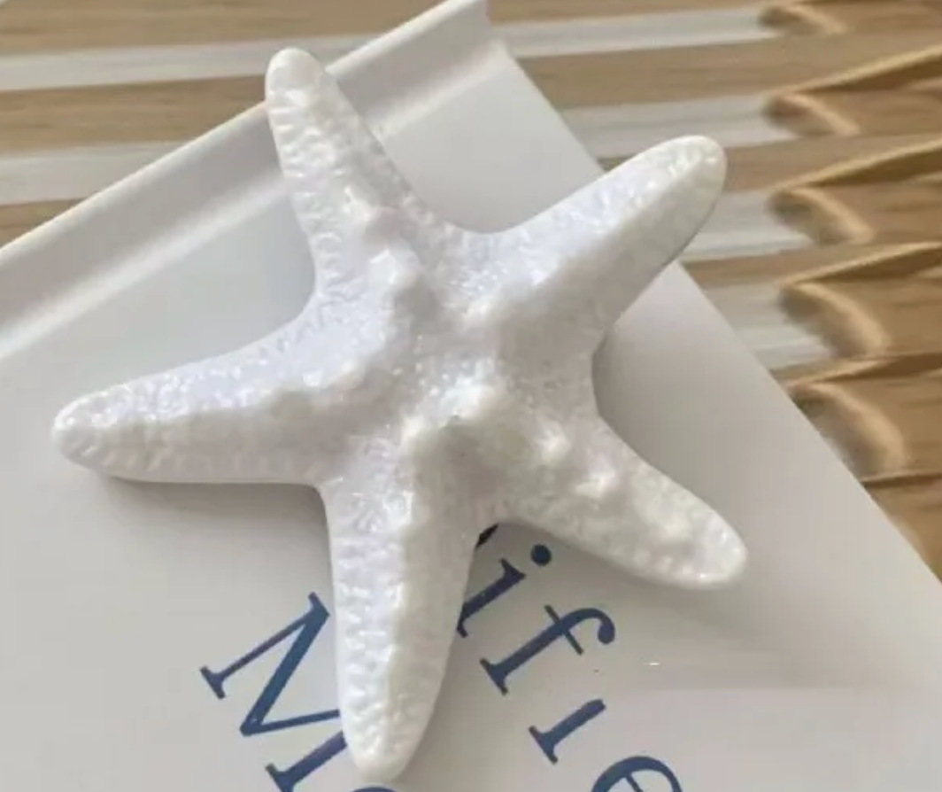 Starfish Hair Clip - White