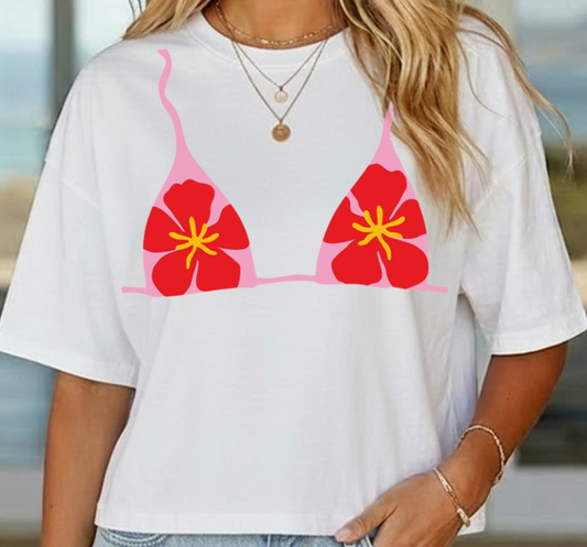 Bikini Babe Boxy Crop Tee