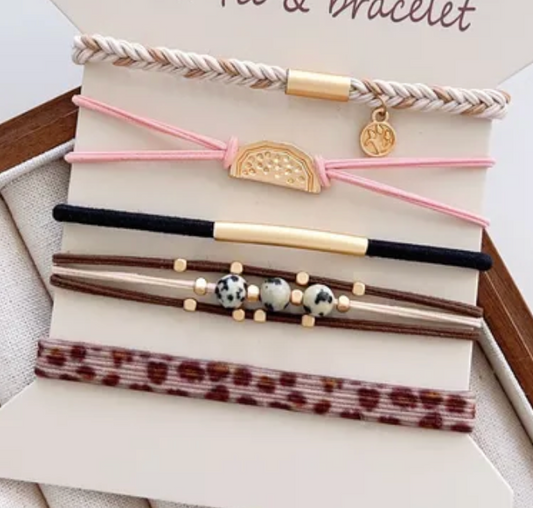 Hair Tie Bracelet Set