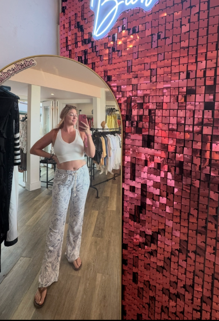 Coastal Palms Linen Pants